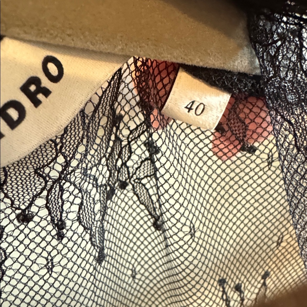 Sandro Black & White Lace Dress w Collar NWOT - Picture 8 of 11